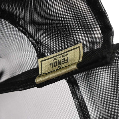 Fendi Black Nylon Mesh Tote Handbag