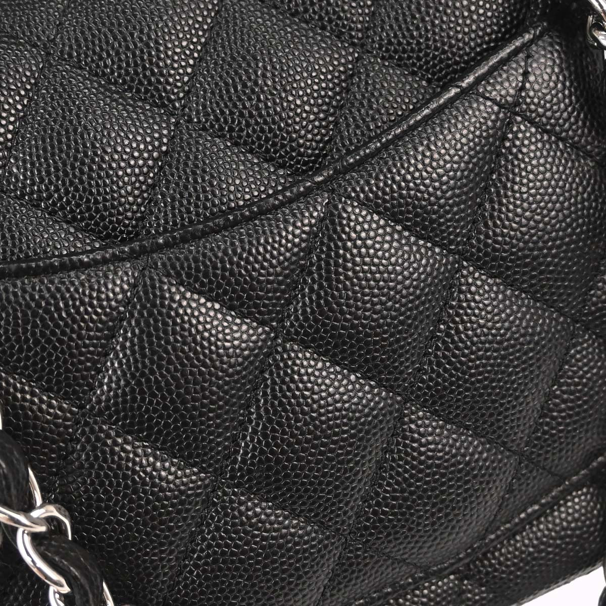 Chanel 2017-2018 Black Caviar Skin Mini Classic Square Flap Shoulder Bag 17