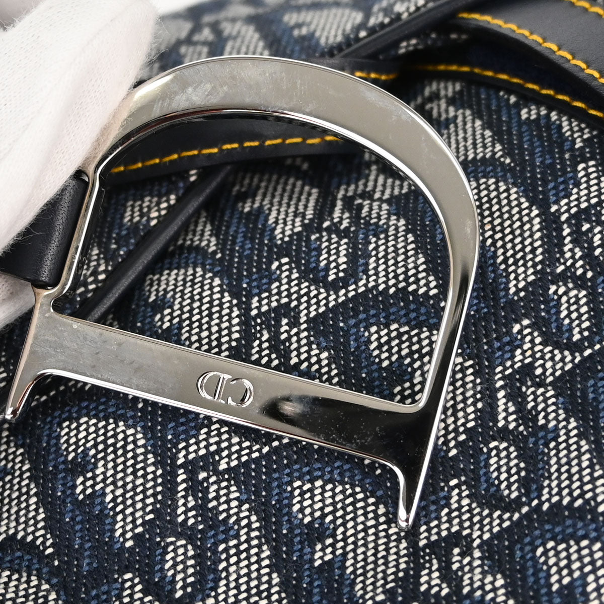 Christian Dior Navy Trotter Saddle Handbag