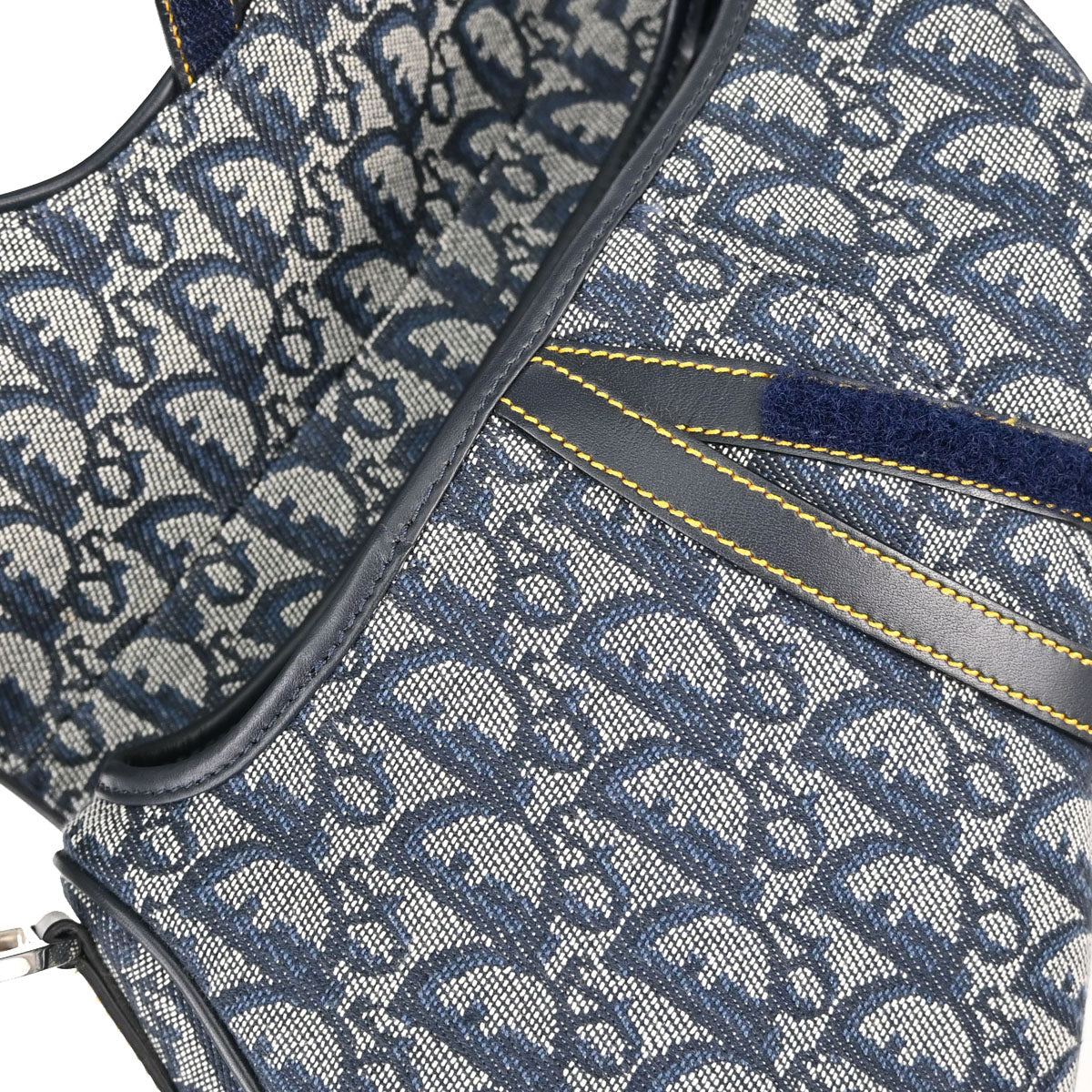 Christian Dior Navy Trotter Saddle Handbag