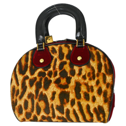 Christian Dior Brown Pony Hair Gambler Dice Handbag