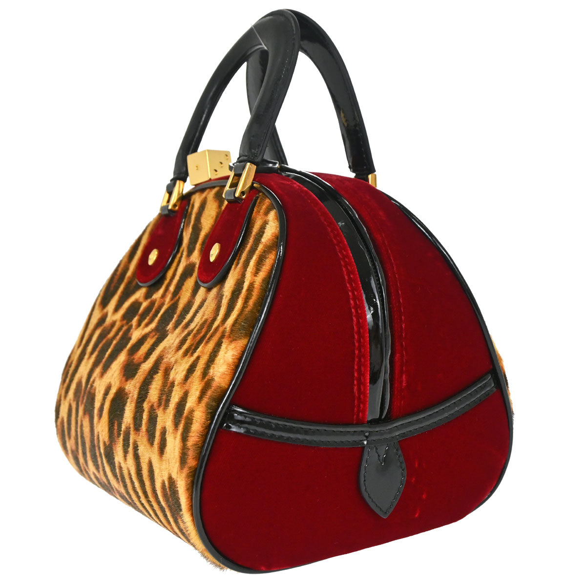 Christian Dior Brown Pony Hair Gambler Dice Handbag