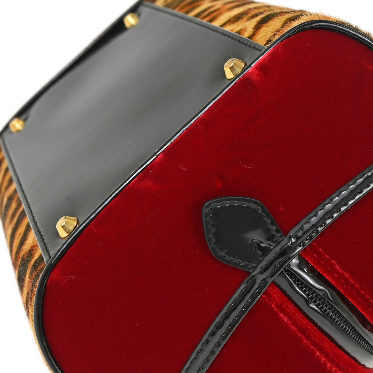 Christian Dior Brown Pony Hair Gambler Dice Handbag