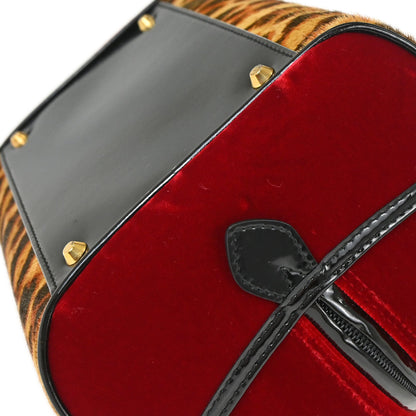 Christian Dior Brown Pony Hair Gambler Dice Handbag