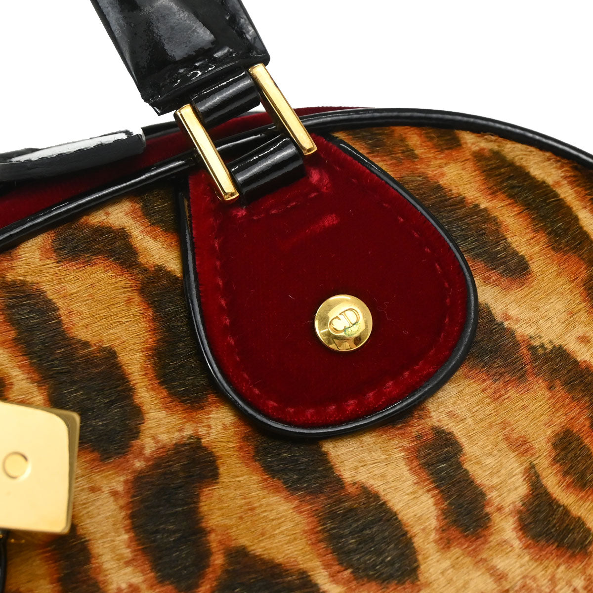 Christian Dior Brown Pony Hair Gambler Dice Handbag