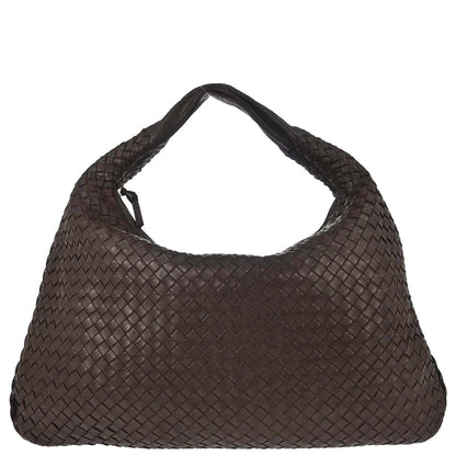 Bottega Veneta Brown Lambskin Intrecciato Hobo Handbag
