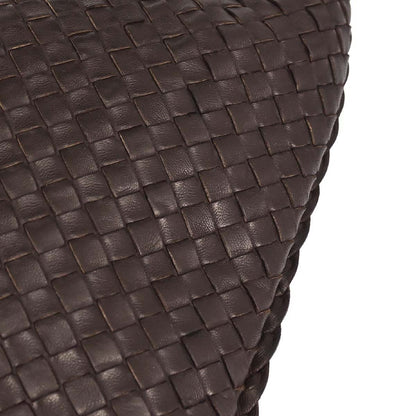 Bottega Veneta Brown Lambskin Intrecciato Hobo Handbag