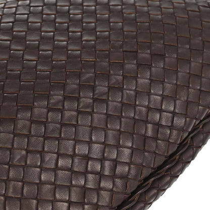 Bottega Veneta Brown Lambskin Intrecciato Hobo Handbag