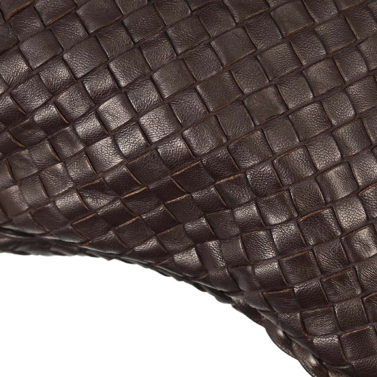 Bottega Veneta Brown Lambskin Intrecciato Hobo Handbag