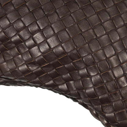 Bottega Veneta Brown Lambskin Intrecciato Hobo Handbag