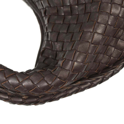 Bottega Veneta Brown Lambskin Intrecciato Hobo Handbag