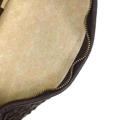 Bottega Veneta Brown Lambskin Intrecciato Hobo Handbag