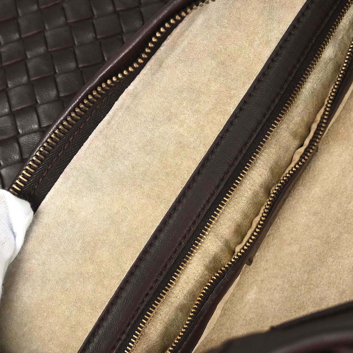 Bottega Veneta Brown Lambskin Intrecciato Hobo Handbag