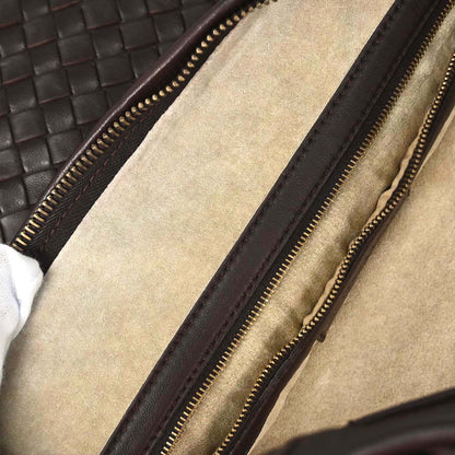 Bottega Veneta Brown Lambskin Intrecciato Hobo Handbag