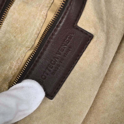 Bottega Veneta Brown Lambskin Intrecciato Hobo Handbag