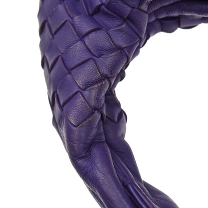 Bottega Veneta Purple Lambskin Intrecciato Hobo Handbag