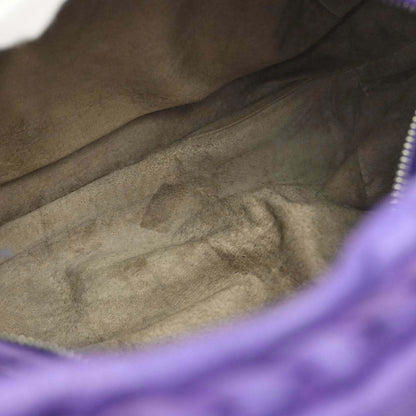 Bottega Veneta Purple Lambskin Intrecciato Hobo Handbag
