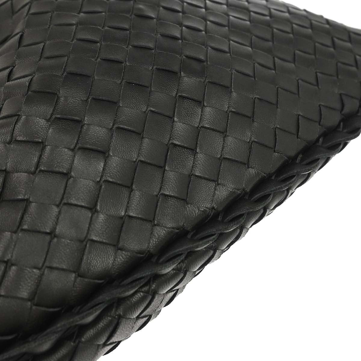 Bottega Veneta Black Lambskin Intrecciato Hobo Handbag