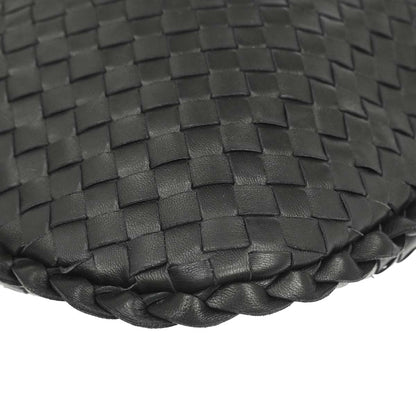 Bottega Veneta Black Lambskin Intrecciato Hobo Handbag