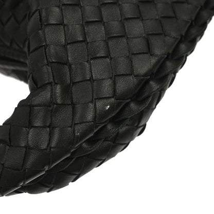 Bottega Veneta Black Lambskin Intrecciato Hobo Handbag