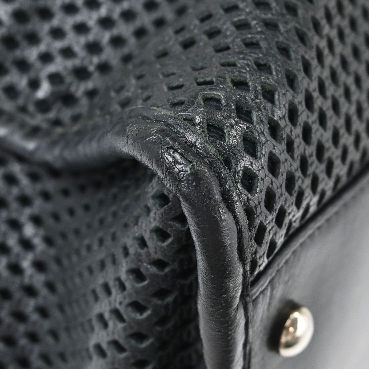 Chanel 2012-2013 Black Perforated Calfskin Up In The Air Tote 2way Chain Handbag