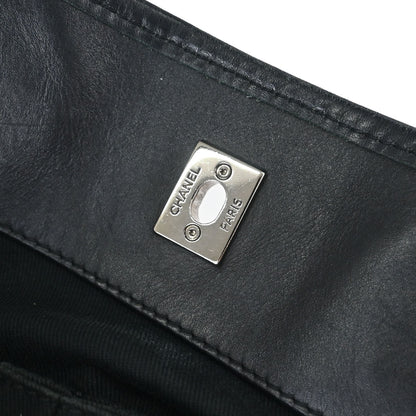 Chanel 2012-2013 Black Perforated Calfskin Up In The Air Tote 2way Chain Handbag