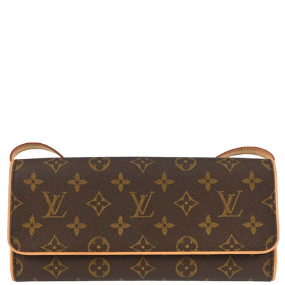 Louis Vuitton 2001 Monogram Pochette Twin GM Shoulder Bag M51852