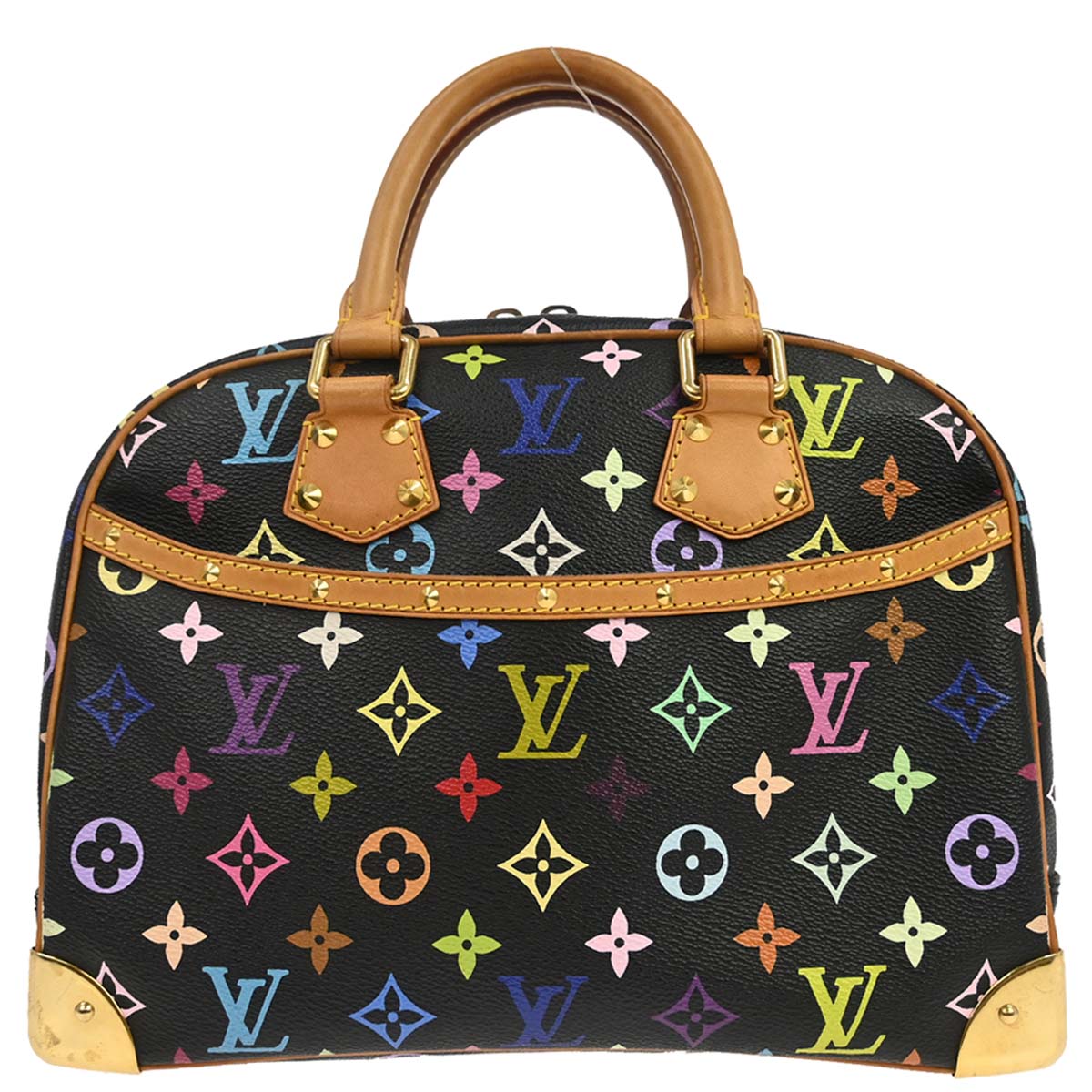 Louis Vuitton 2004 Black Monogram Multicolor Trouville Handbag M92662