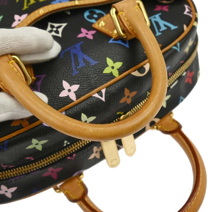 Louis Vuitton 2004 Black Monogram Multicolor Trouville Handbag M92662