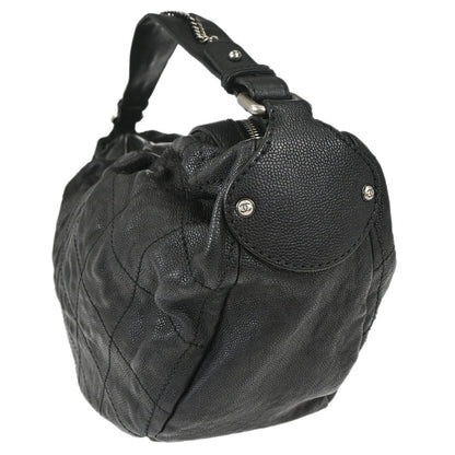 Chanel 2005-2006 Black Caviar Skin Outdoor Ligne Hobo Handbag