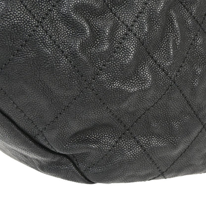 Chanel 2005-2006 Black Caviar Skin Outdoor Ligne Hobo Handbag