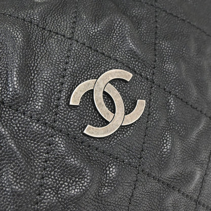 Chanel 2005-2006 Black Caviar Skin Outdoor Ligne Hobo Handbag