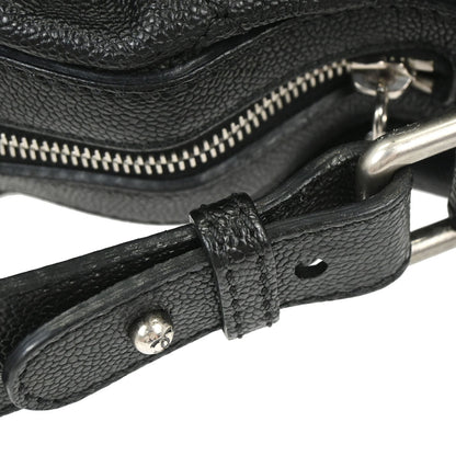 Chanel 2005-2006 Black Caviar Skin Outdoor Ligne Hobo Handbag