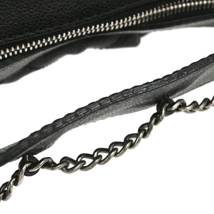 Chanel 2005-2006 Black Caviar Skin Outdoor Ligne Hobo Handbag