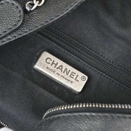 Chanel 2005-2006 Black Caviar Skin Outdoor Ligne Hobo Handbag