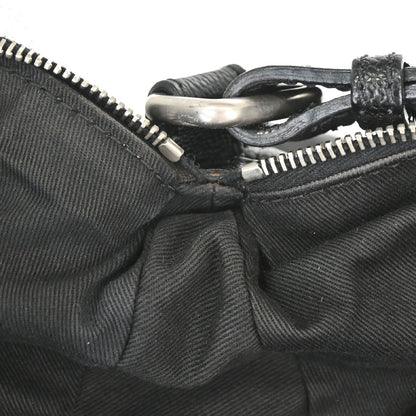 Chanel 2005-2006 Black Caviar Skin Outdoor Ligne Hobo Handbag
