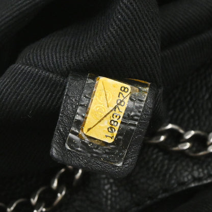 Chanel 2005-2006 Black Caviar Skin Outdoor Ligne Hobo Handbag