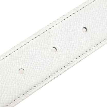 Hermes White Orange Epsom Box Calf Casaque Belt #100 Small Good