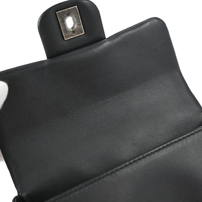 Chanel 2017-2018 Black Calfskin Small Rock My Shoulder Flap Bag 2way Shoulder Handbag