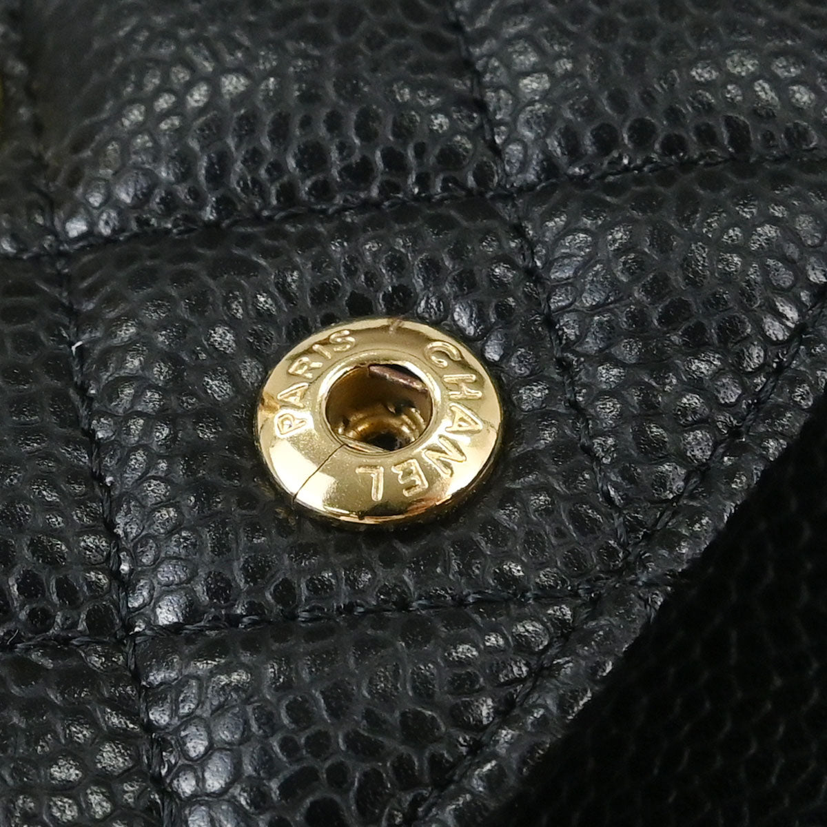 Chanel 2019 Black Caviar Skin Small Classic Double Flap Shoulder Bag