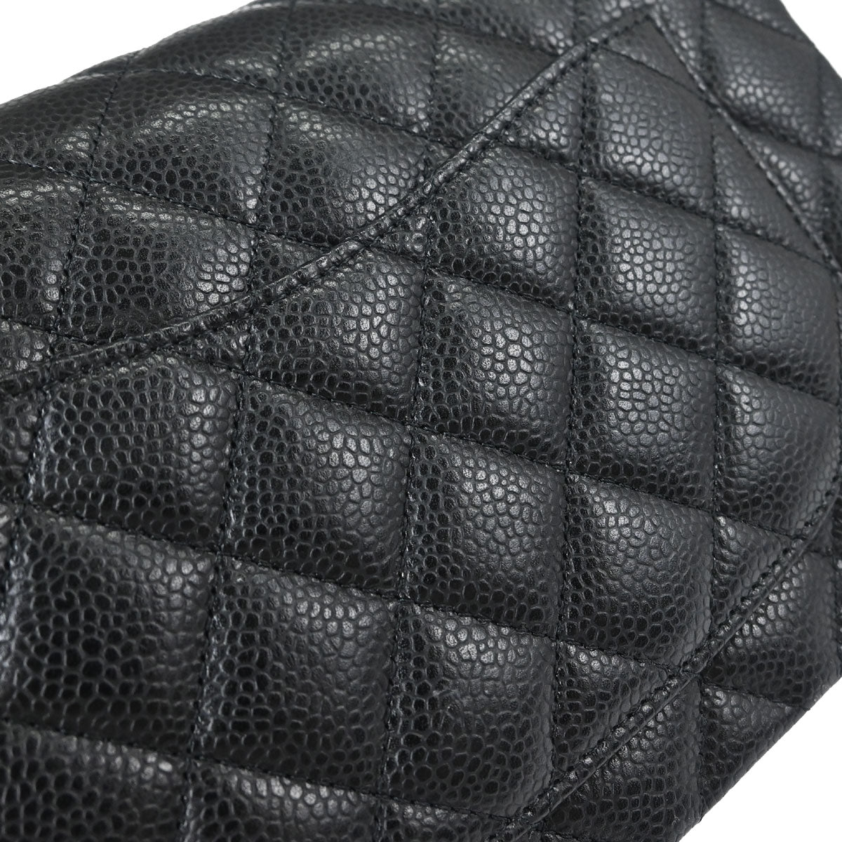 Chanel 2019 Black Caviar Skin Small Classic Double Flap Shoulder Bag