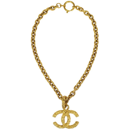 Chanel Gold CC Chain Pendant Necklace 93A