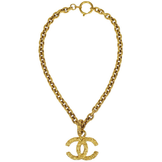 Chanel Gold CC Chain Pendant Necklace 93A