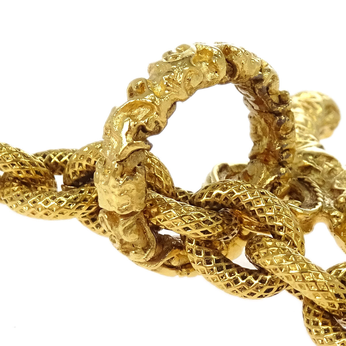 Chanel Gold CC Chain Pendant Necklace 93A