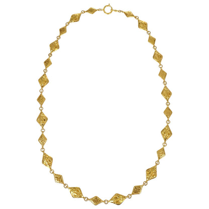 Chanel Gold Chain Rhombus Necklace