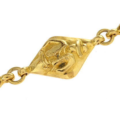 Chanel Gold Chain Rhombus Necklace