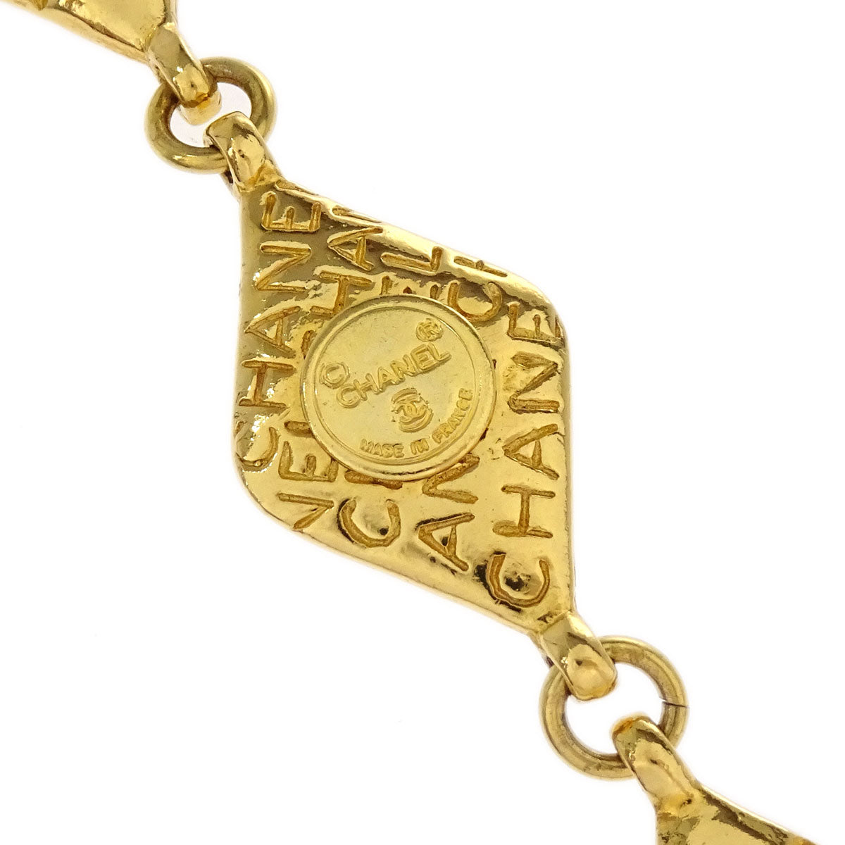 Chanel Gold Chain Rhombus Necklace