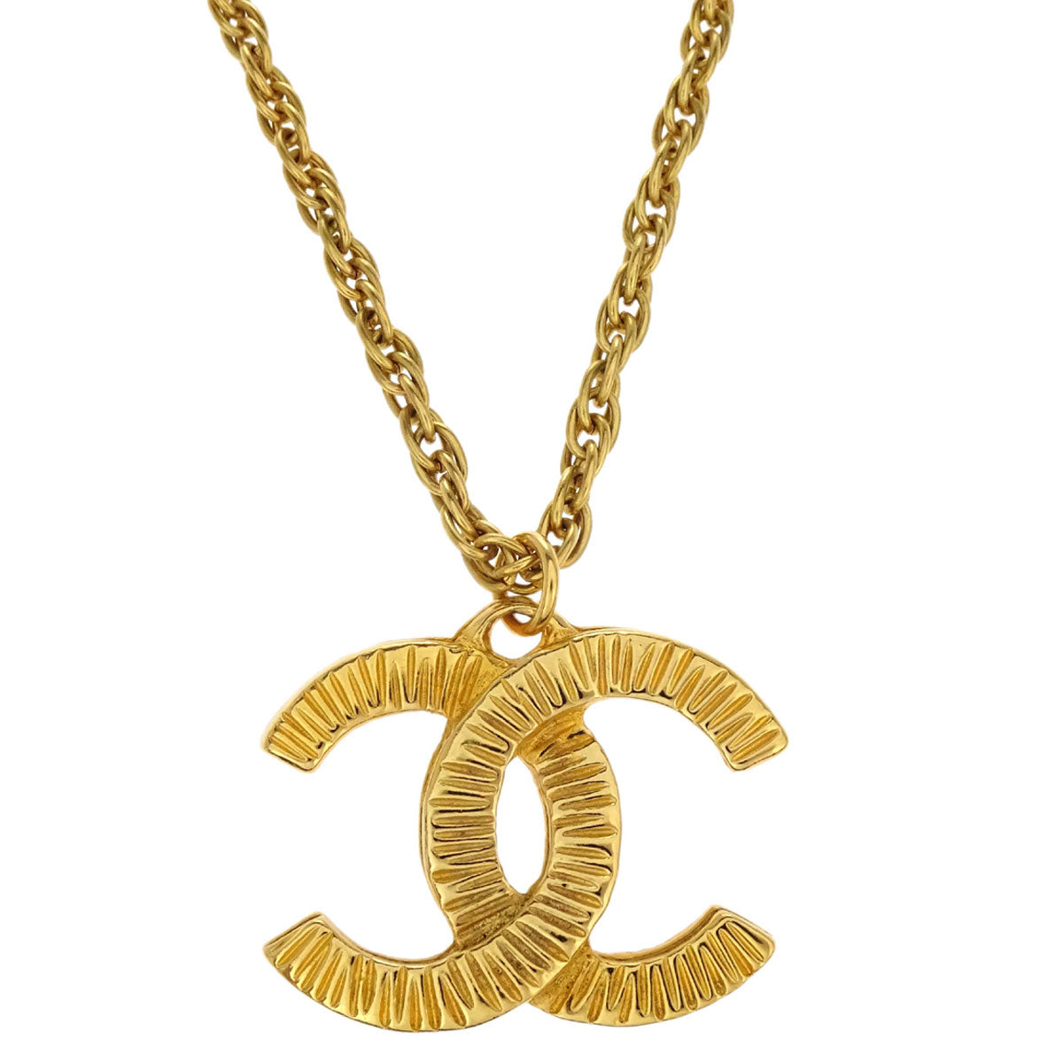 Chanel Gold CC Pendant Necklace 93P