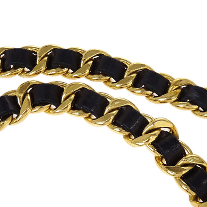 Chanel Chain Belt Medallion Gold Black 26 Small Good