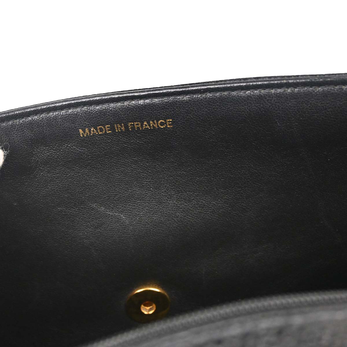Chanel 1994-1996 Black Caviar Skin Horizontal Stitch Shoulder Bag